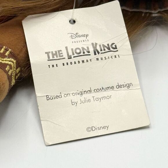 The Lion King Broadway Musical Simba Plush Stuffed Animal Disney NWT - Picture 6 of 7